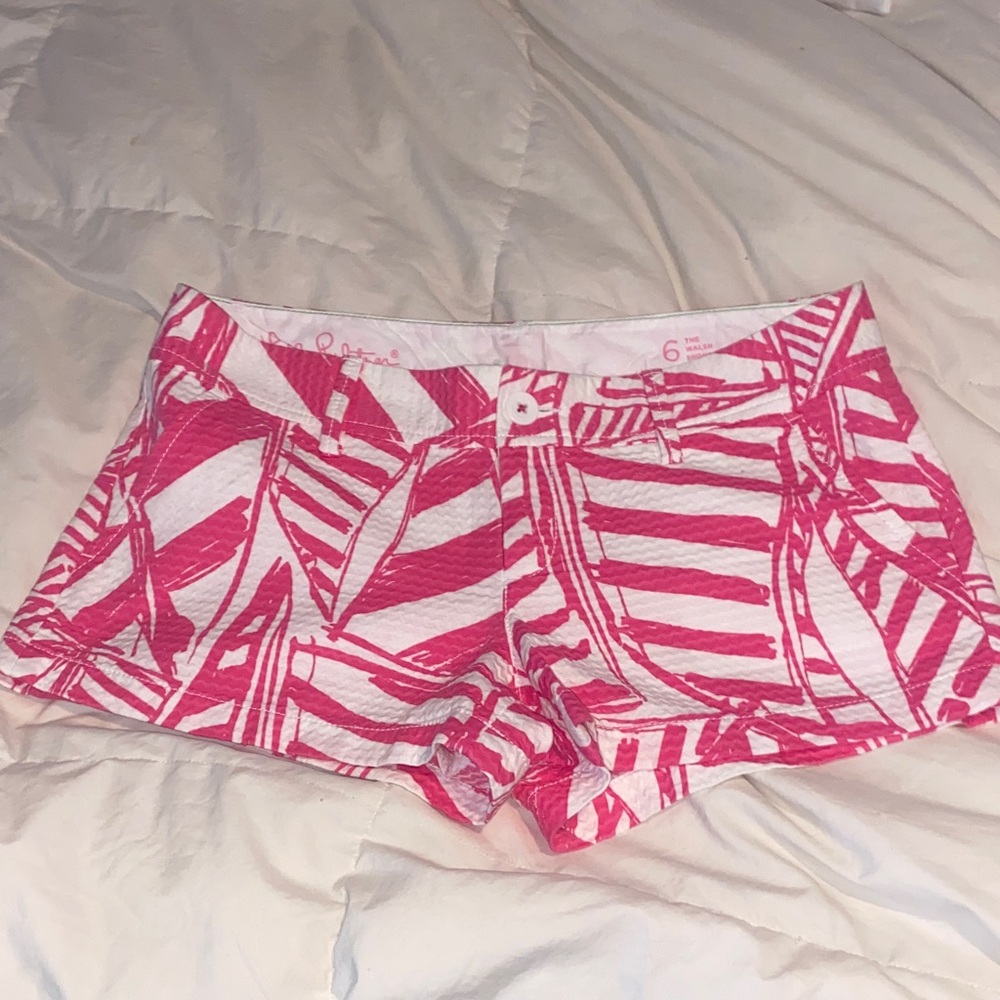 Lilly Pulitzer Capri Pink Yacht Sea Walsh shorts size 6